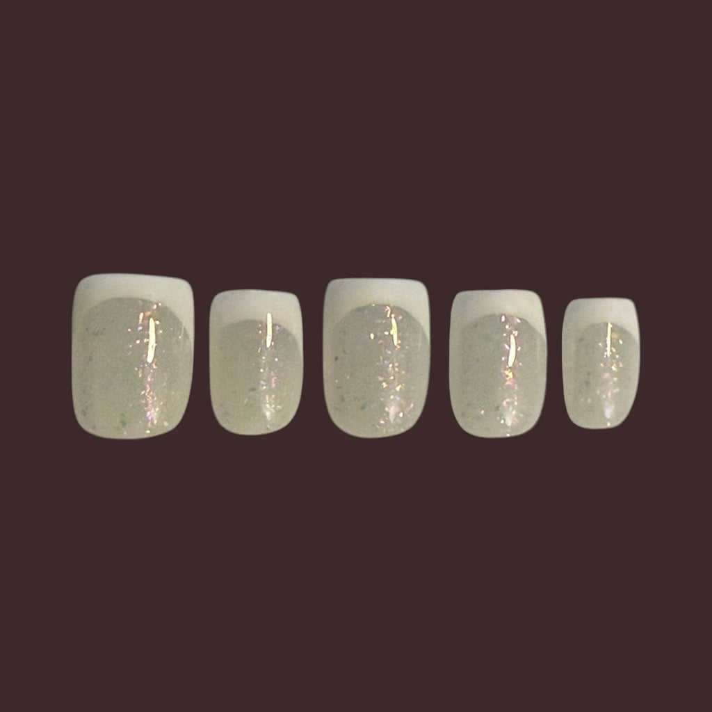 Frosty French - Glitter French Mani (White)