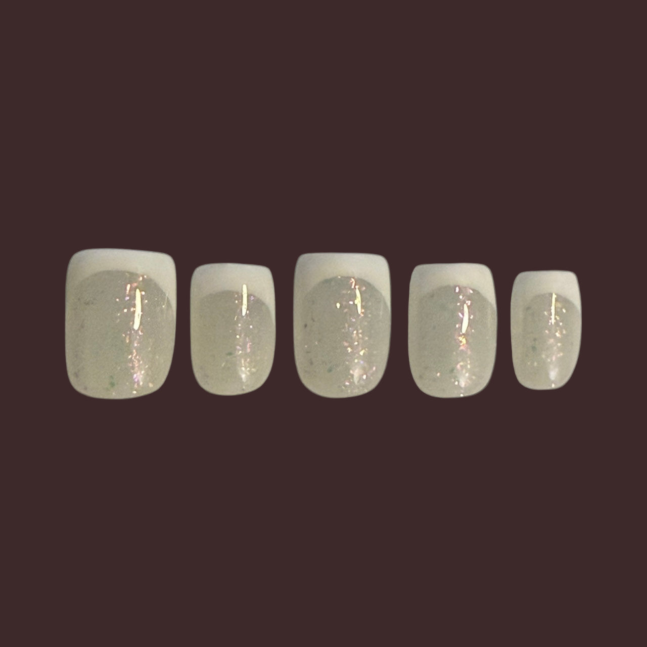 Frosty French - Glitter French Mani (White)